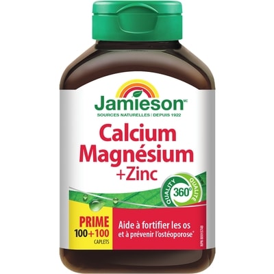Jamieson Caplets de calcium magnésium avec zinc 200 ea, 0,07 $/1ch