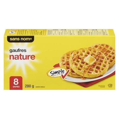 Sans Nom Gaufres, nature 280 g, 0,98 $/100g