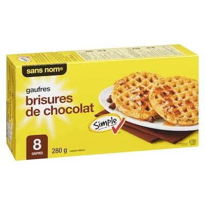 Gaufres, brisures de chocolat