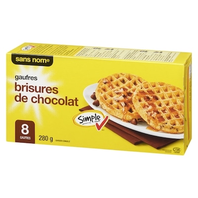 Gaufres, brisures de chocolat