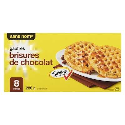 Gaufres, brisures de chocolat
