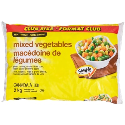 Sans Nom Macédoine de légumes 2 kg, 0,35 $/100g