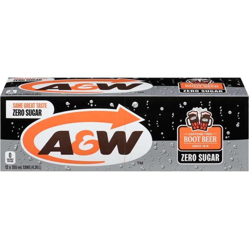 A&W Zero Sugar Root Beer - 12x355.0 ml | Zehrs
