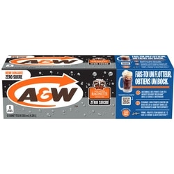 A&W Root Beer Zéro Sucre 12x355.0 ml, 0,19 $/100ml