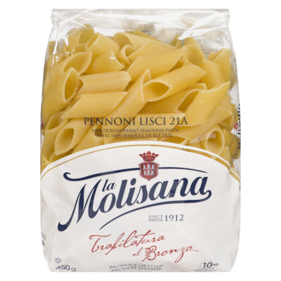 Molisana Pennoni Lisci 21A 100% Durum Wheat Semolina Pasta 450 g, $0.66/100g