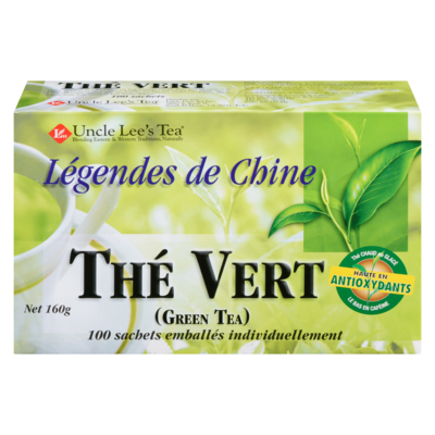Uncle Lee’s Tea Thé vert 100 ea, 0,06 $/1ch
