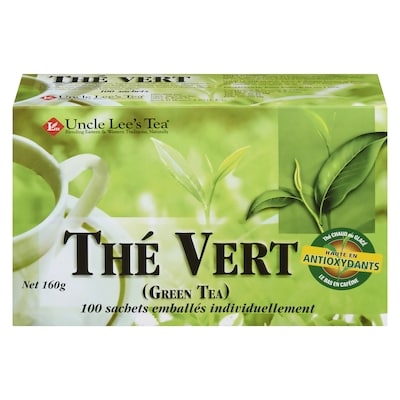 Uncle Lee’s Tea Thé vert 100 ea, 0,05 $/1ch