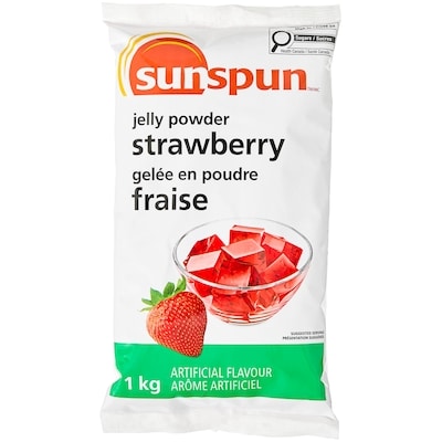 Sunspun Gelée en poudre à la fraise 1 kg, 0,85 $/100g