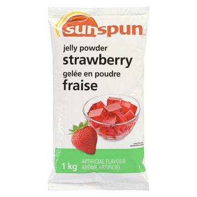 Sunspun Gelée en poudre, fraise 1 kg, 0,85 $/100g