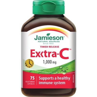 Jamieson Exxtra-C  Vitamin C  1,000 mgTimed Release Capsules 75 ea, $0.31/1ea