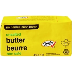 No Name Unsalted Butter 454 g, $1.32/100g