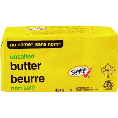 No Name Unsalted Butter 454 g, $1.32/100g