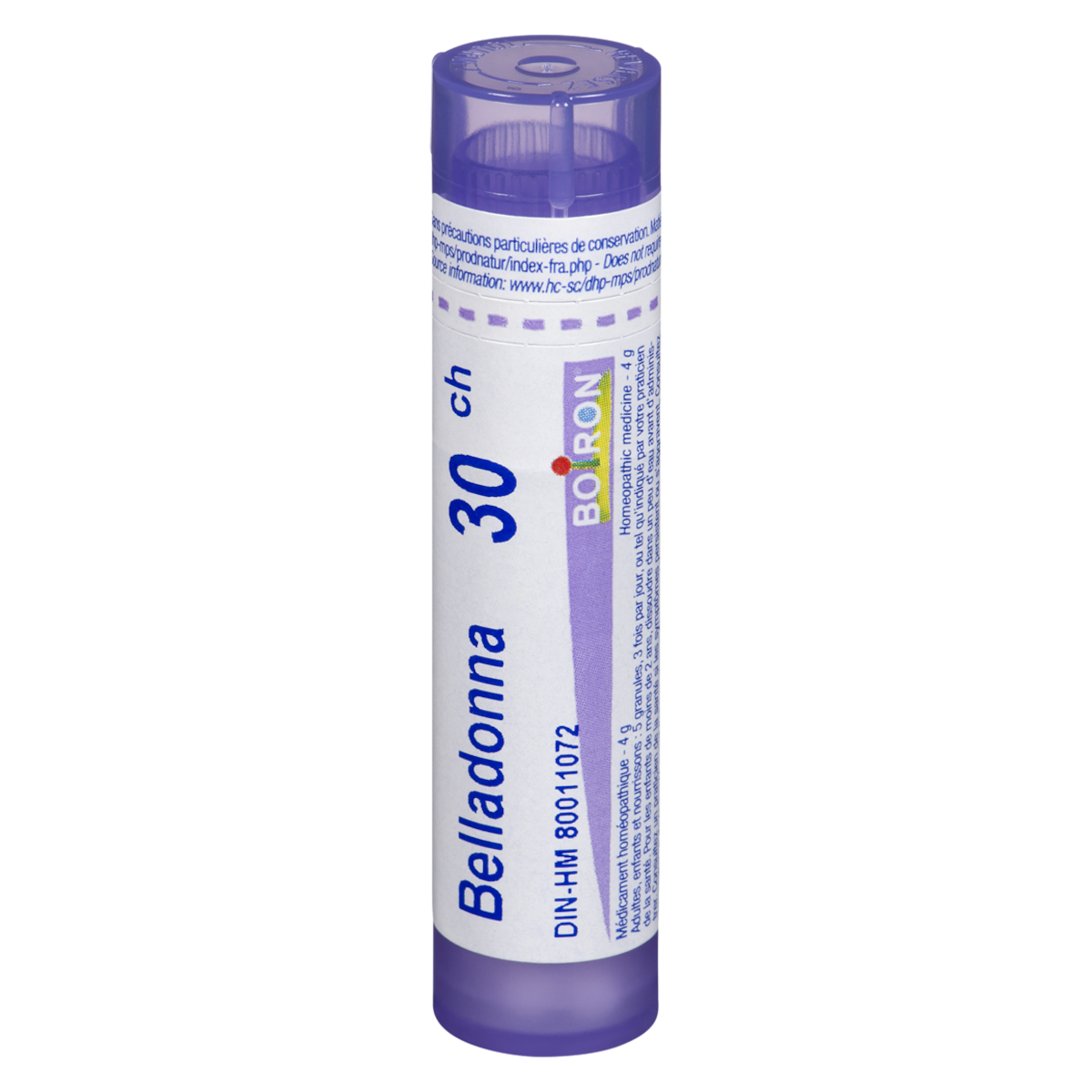 Boiron Médicament homéopathique Belladonna 30 CH 80 ea, 0,09 $/1ch