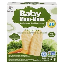 Hot Kid Biscottes pour bébés aux légumes Mum-Mum 50 g, 6,58 $/100g