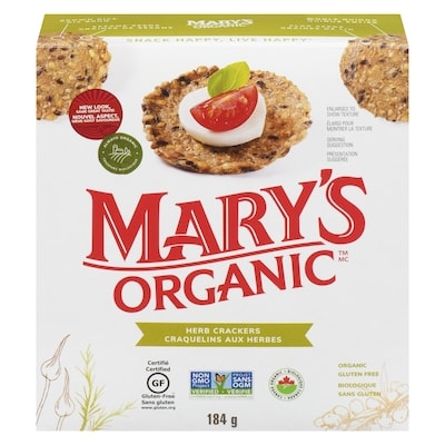 Marys Crackers Organic Herb 184 g, $4.07/100g