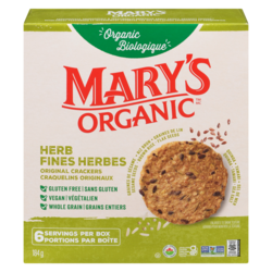 Mary’s Crackers Craquelins biologiques herbes 184 g, 3,80 $/100g