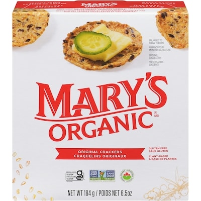 Marys Crackers Organic Original 184 g, $4.34/100g