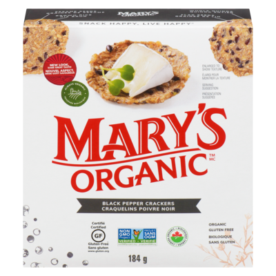 Marys Crackers Organic Black Pepper 184 g, $3.53/100g