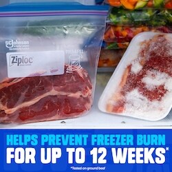 Ziploc Freezer Bags Medium, with Stay Open Technology - 38 ea