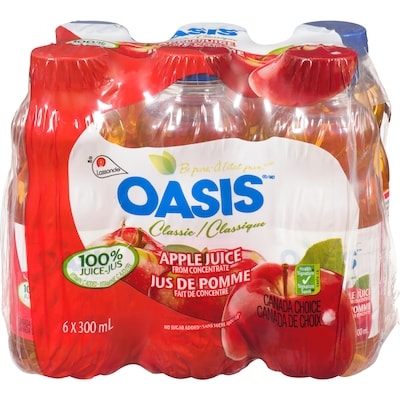 Oasis 100% Juice,  Apple 6x300.0 ml, $0.35/100ml