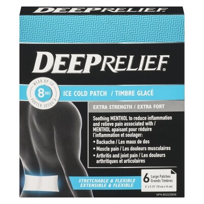 Deep Relief Soulagement des douleurs au niveau du cou, des épaules et du dos  6 ea, 1,50 $/1ch