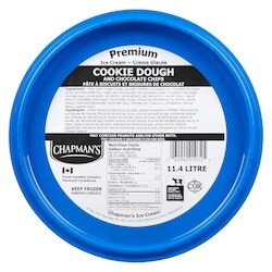 Chapmans Premium Cookie Dough & Chocolate Chips Ice Cream - 11.4 l