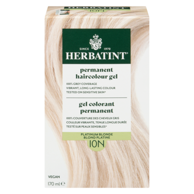 Herbatint Permanent Haircolour Gel 10N Platinum Blonde 135 ml, $12.96/100ml