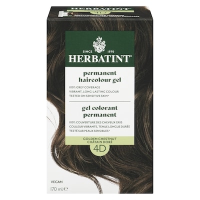 Herbatint Gel Colorant Permanent 4D Châtain Doré 135 ml, 11,10 $/100ml