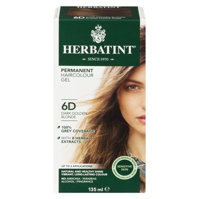 Herbatint Hair Colour, 6D Dark Golden Blonde 135 ml, $11.10/100ml