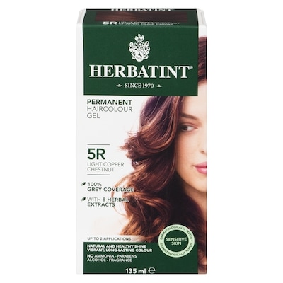 Herbatint 5R Light Copper Chestnut Permanent Haircolour Gel 135 ml, $14.07/100ml