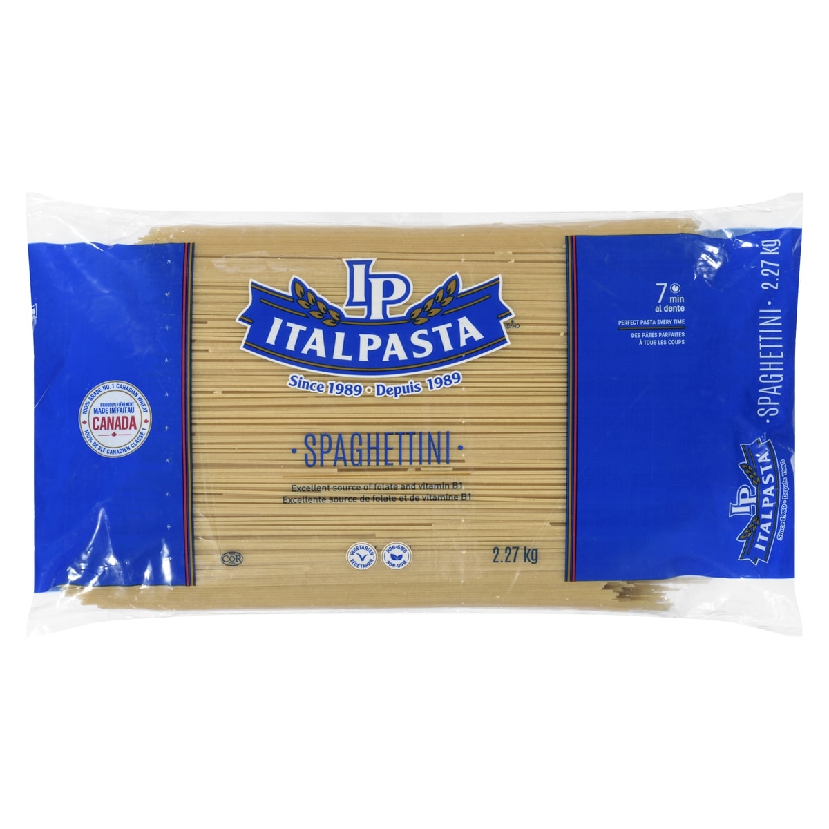Italpasta Spaghettini 2.27 kg, $0.35/100g