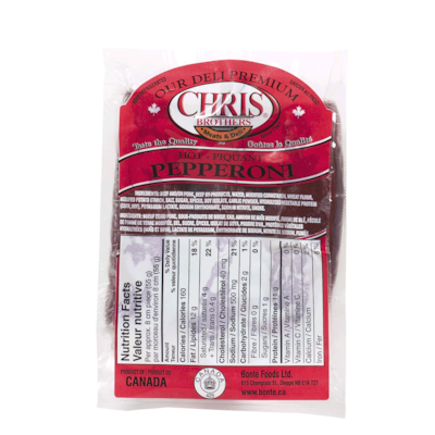 Brothers Hot Pepperoni $22.90/1kg $10.39/1lb