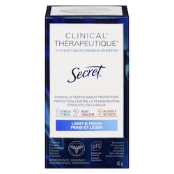 Secret Clinical Strength Clinical Power Solid, Light & Fresh - 45