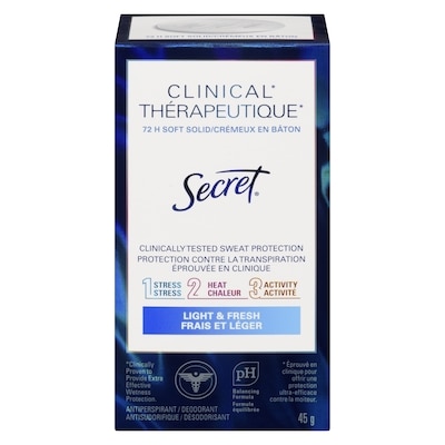 Secret Antisudorifique Thérapeutique Force en bâton frais et léger 45 g, 25,53 $/100g