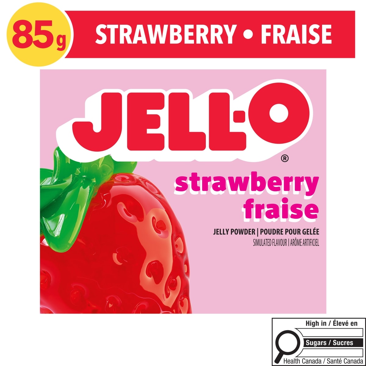 Jell-O Mélange de poudre pour gelée fraise, boîte 85 g, 2,11 $/100g