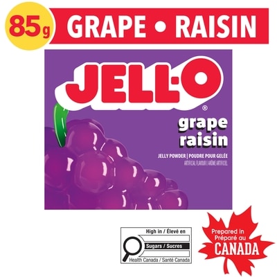 Jell-O Poudre Pour Gelée Raisin – Préparation Pour Dessert En Gélatine 85 g, 2,11 $/100g