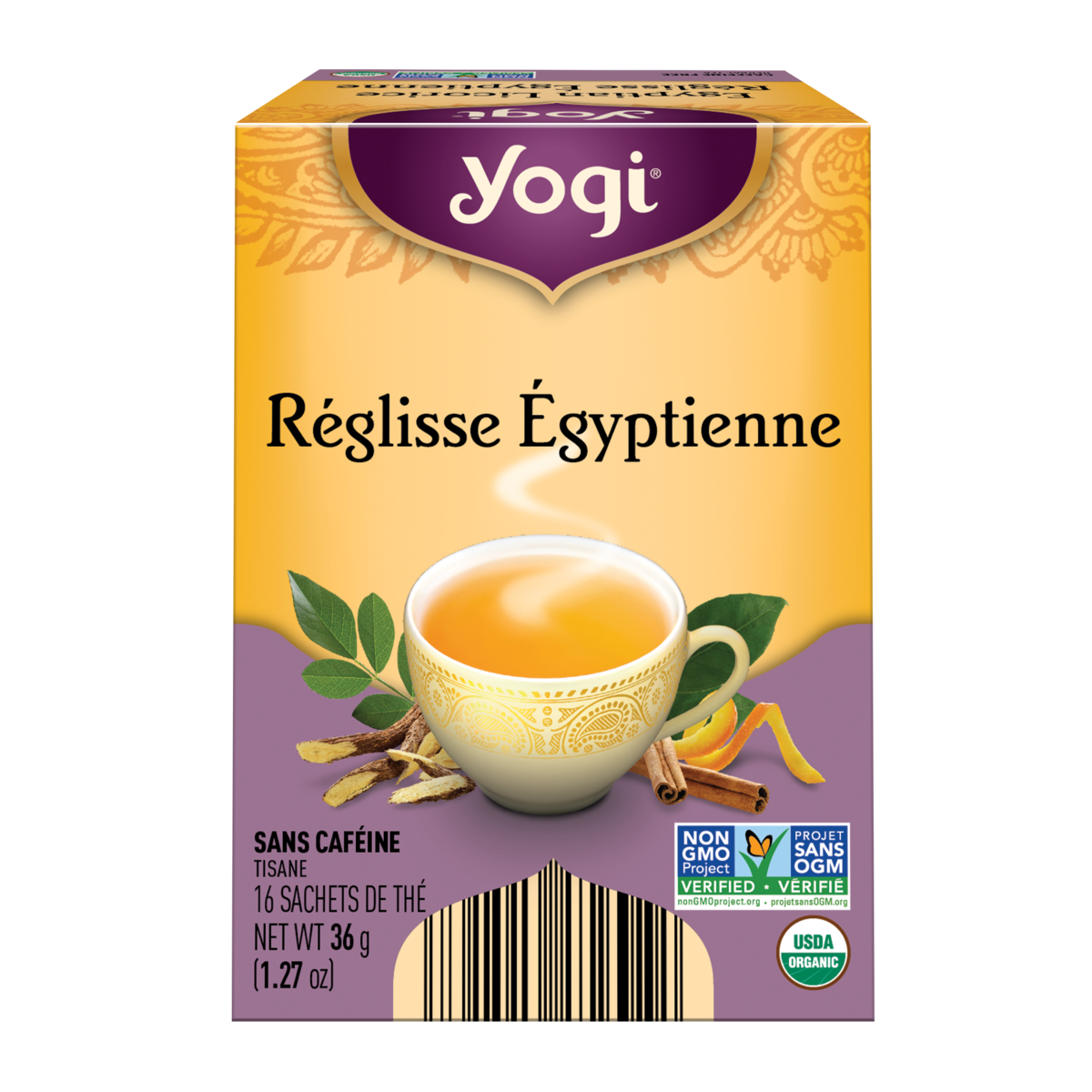 Yogi Réglisse Égyptienne 16 ea, 0,38 $/1ch