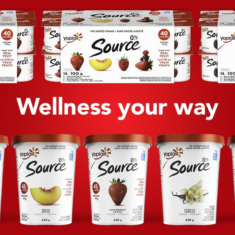 Source 0% Smooth Traditional Yogurt Cups Variety Pack, No Added Sugar, Blackberry, Nectarine, Blueberry, Strawberry Flavours