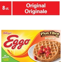 Kellogg’s Eggo Plus Fibres Originale, 8 gaufres 280 g, 1,07 $/100g