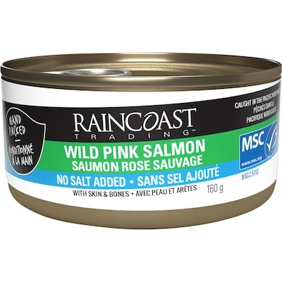 Raincoast Trading Saumon rose sauvage sans sel ajouté 160 g, 2,81 $/100g