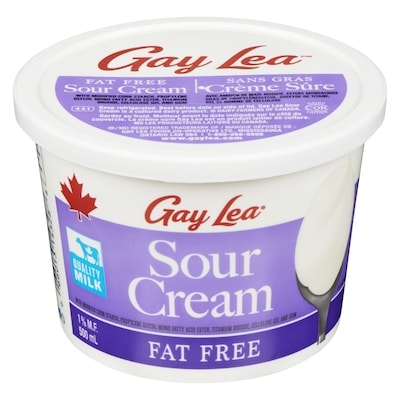 Gay Lea Sour Cream, Fat Free 1% 500 ml, $0.90/100ml