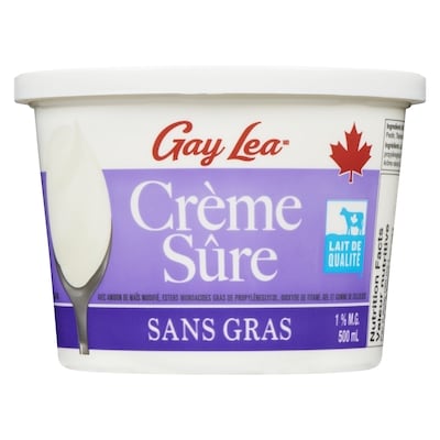 Crème sure sans gras 1 %