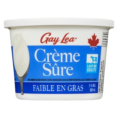 Crème sure faible en gras 3 %