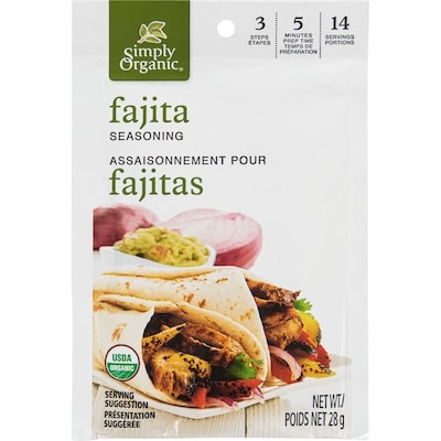 Simply Organic Fajita Seasoning 28 g, $10.68/100g