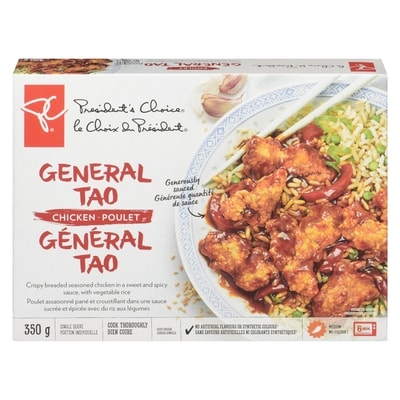 President's Choice General Tao Chicken 350 g, $1.57/100g