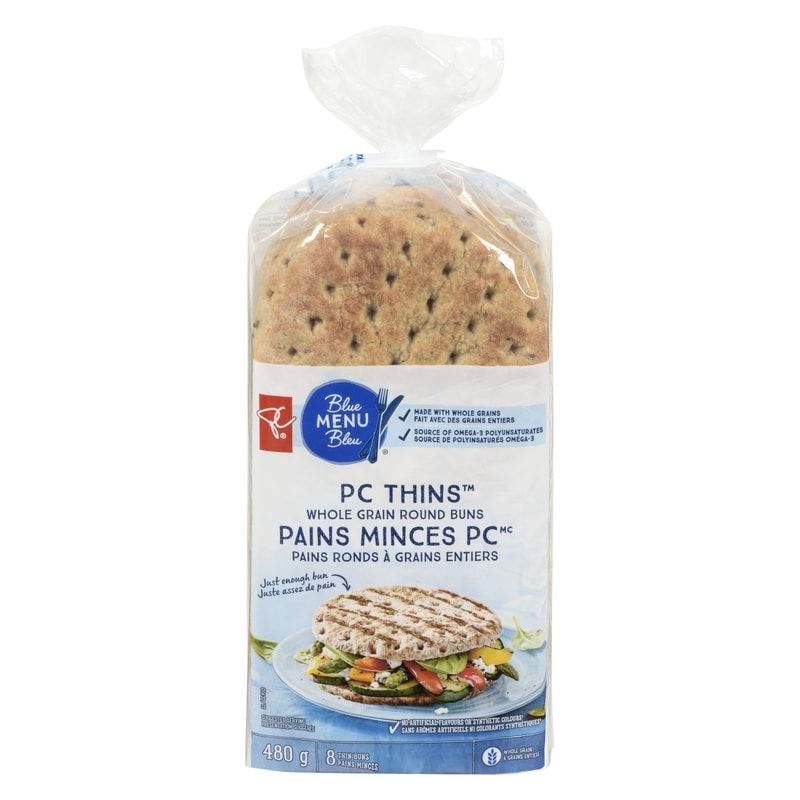 White Whole Grain Thin Buns