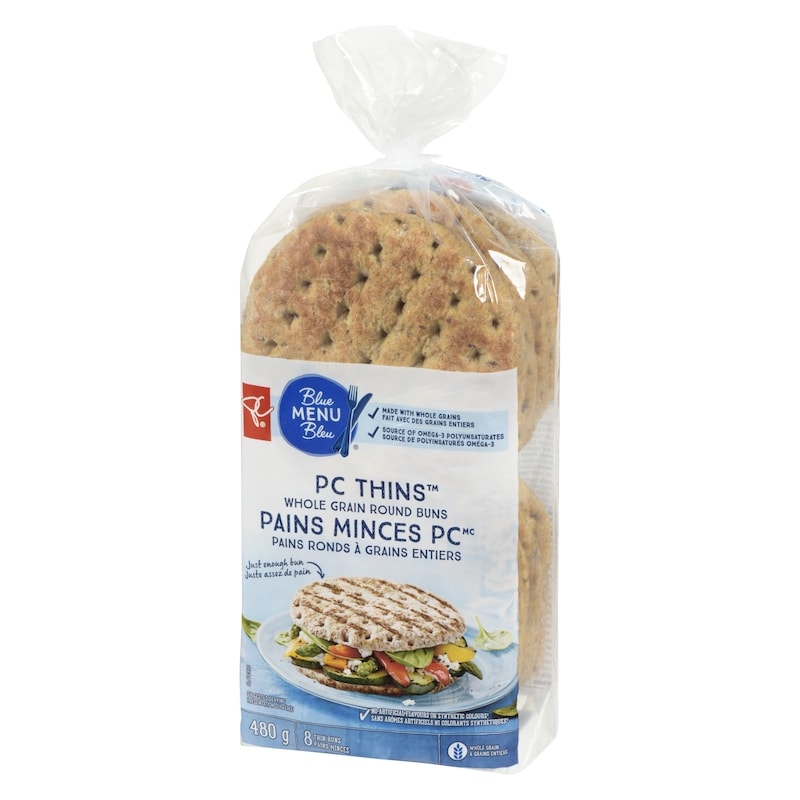 White Whole Grain Thin Buns