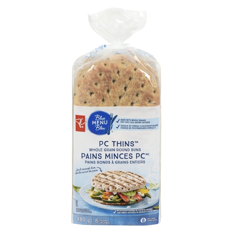 White Whole Grain Thin Buns