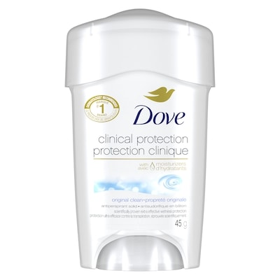 Dove Antisudorifique Peau Clinique Protection Antisudorifique Original Cleanprotection antibactérienne 45 g, 26,64 $/100g