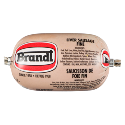 Brandt Liver Sausage Chub 250 g, $2.40/100g